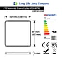 40w LED Edge Lit Border Panel Recessed Suspended Ceiling Frame Panel 600 x 600 Cool White AP01-40CW