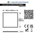 40w LED Recessed Ceiling Panel Frame Border Edge Light Red 600 X 600 PHFL40WRED