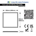 40w LED Recessed Ceiling Panel Frame Border Edge Light Blue 600 X 600 PHFL40WBL