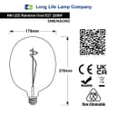 4w Flexible LED Rainbow Oval Glass Decorative Light Bulb Opal Metallic E27 RBOVAL