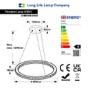 LED Modern Round Ceiling Chandelier Ring Warm White