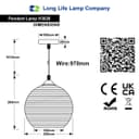 Modern Ceiling Globe Glass Pendant Lamp Shade Clear Rib H3026
