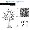 LED Indoor Christmas Brown Colour with Snow and Red Fruit 60cm Mains And Battery Operated TREE05