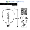 4w LED Decorative Smoked Grey Vase Light Bulb E27 Glass Body Coil Spiral Filament GREYVASE