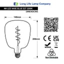 4w LED Decorative Blue Vase Light Bulb E27 Glass Body Coil Spiral Filament BLUEVASE
