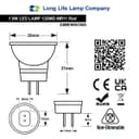 1.5w LED Red Light Bulb Spot Lamp MR11 