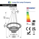 Modern Round Chandelier LED Ring Pendant Ceiling Light Cool White M0172