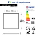 48w LED Ceiling Panel 600 x 600 Cool White 6500K PMMA