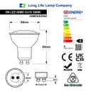 10 Pack 5w SMD LED GU10 High Brightness Warm White 3000K