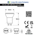 3w LED Mini GU10 Light Bulb Blue 35mm MRGU10 Halogen Replacement 240v