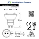 3w Red GU10 LED Colour Light Bulb 