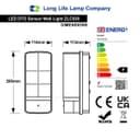 7w LED Bulkhead Dusk to Dawn Sensor Security Light Cool White ZLC030 