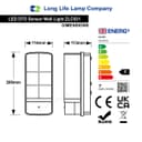 7w LED Bulkhead Dusk to Dawn Sensor Security Light Warm White ZLC031 
