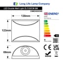 Modern LED Outdoor Wall Light Black Cool White ZLC325CW