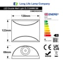 Modern LED Outdoor Wall Light Black Warm White ZLC324WW
