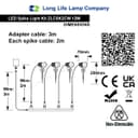 4 Pack Outdoor Garden LED Spike Lights Cool White 12v Low Voltage