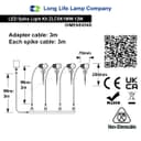 4 Pack Outdoor Garden LED Spike Lights Warm White 12v Low Voltage ZLCSK1WW