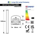 36w 4ft Industrial LED Batten Tube Light IP Rated Cool White T8 Fluorescent Replacement 