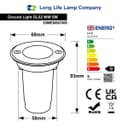 5w Outdoor Ground Walkover Light Round Warm White Brushed Chrome GL02WW