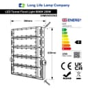 250w LED Tunnel Light High Brightness Security Flood Light IP65 6000K
