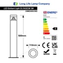 3w Modern LED Bollard Garden Lamp Post Cool White ZLC022CW