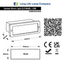 Mini 1.5w LED Blue Outdoor Recessed Brick Light IP44 ZLC094BL 
