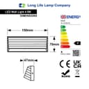 Modern LED Wall Light Down or Up Path Brick Surface Mount Light Matt Black Cool White ZLC039CW 