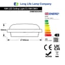 15w LED Bulkhead Round Ceiling Light Cool White CL15W-CW01