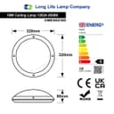 18w Round LED Ceiling Light Flush Mount IP54 6500k Bright Daylight 1202AF 