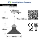 Industrial Ceiling Rustic Copper Scone Pendant Light H3075