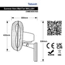 16 inch Oscillating Wall Fan Remote Control with Timer 3 Speed ‎WALL001