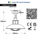 Industrial Rustic Copper Caged Flush Mount Ceiling Light H3105