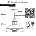 Industrial Ceiling Rustic Pendant Light Caged Lamp Shade Nautical Lantern H3076