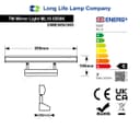 7w LED Bathroom Mirror Wall Light With Pull Cord Cool White 6500k IP20