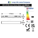 40W LED Microwave Sensor Ceiling Batten Light Fitting 4 feet Remote Control 6500k MSBL40