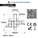 Modern Ceiling Gold Cluster Pendant Light Square Lamp Shades Frosted Glass H3094 With G9 LED