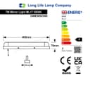 7w LED Bathroom Mirror Wall Light With Pull Cord Cool White 6500k IP44 ML17
