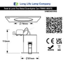 White Fixed Fire Rated Downlight FRW01