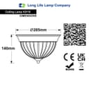 Flush Fitting Black Ceiling Light Frosted Glass Dome Shade Metal Surround IP44 H3110