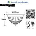 Flush Fitting Chrome Ceiling Light Frosted Glass Dome Shade Metal Surround IP44 H3111