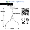 Industrial Ceiling Rustic Copper Pendant Light Barn Lamp Shade H3128