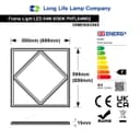 64w Border Line LED Diamond Panel 600 X 600 Recessed Ceiling Light 6500K PHFL64W02