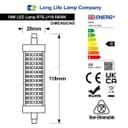 R7S 118mm LED Bulb J118 Halogen Linear Replacement 18w 6000k For Flood Lights
