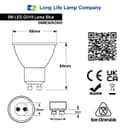  2 Pack LED GU10 Blue Light Bulb 5w with Blue Lens Diffuser