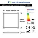 40w Ceiling Edge Lit LED Panel 600 x 600 Recessed Border Frame Light 6500K AP04-40CW