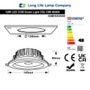 COB 12W Recessed Commercial LED Downlight 6000K CDL12