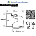 Black Outdoor Single Wall Light Adjustable IP54 External Directional Spot Lamp ZLC371B