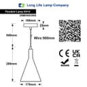 Ceramic Ceiling Pendant Light White Gypsum Lamp Shade