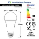 15w GLS LED Light Bulb E27 Edison Screw Equivalent to 135w Cool White A60