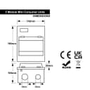 5 Way Metal Garage Consumer Unit 63A RCD, 6A, 16A, 32A MCB Amendment 3